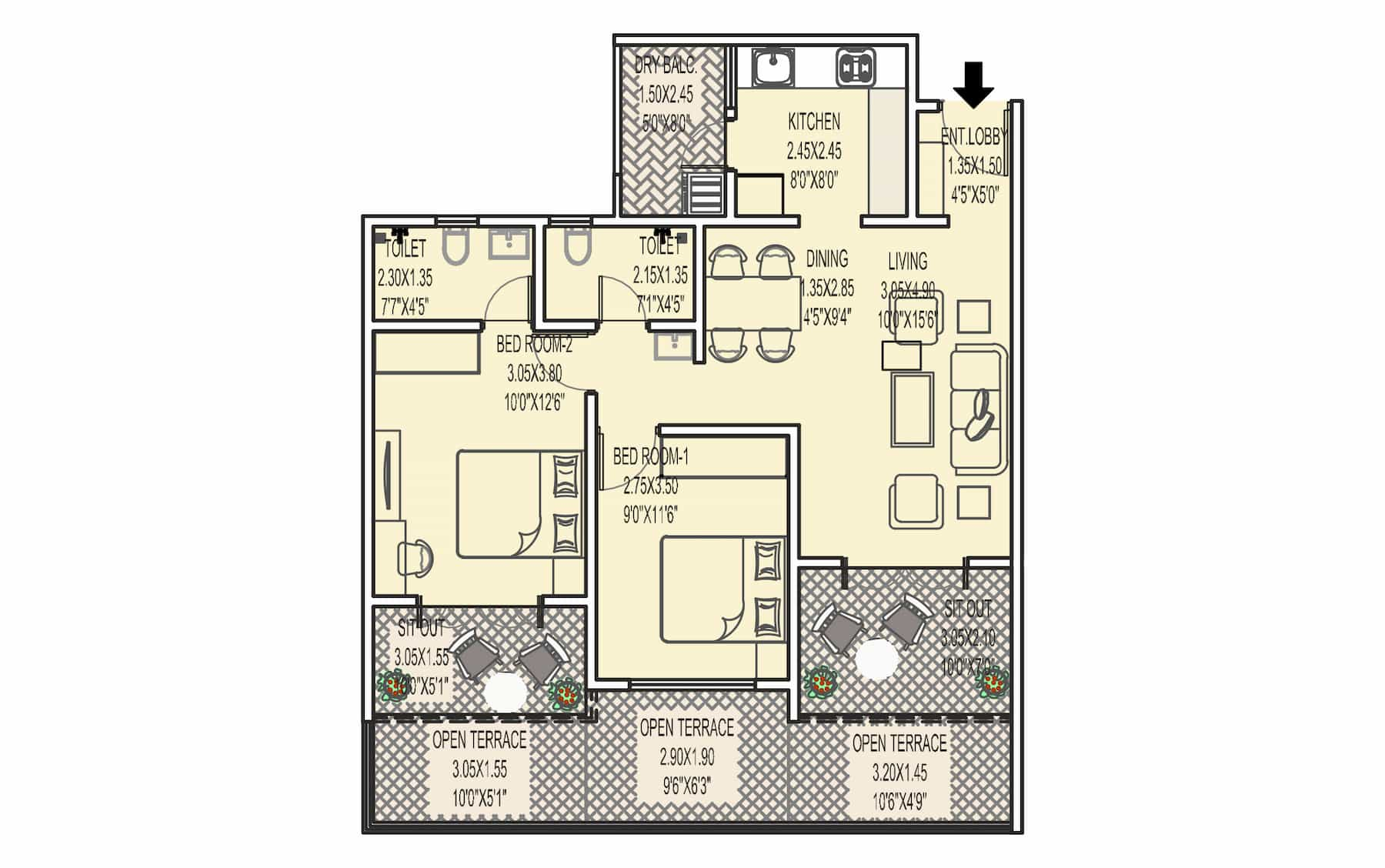 2 BHK in Dhayari, 2 BHK luxurious apartments in Dhayari, 2Bhk Homes in Dhayari, 2Bhk Premium Apartment in Dhayari