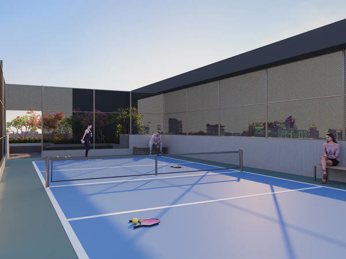 Pickleball court on the terrace at Sun Garnet
