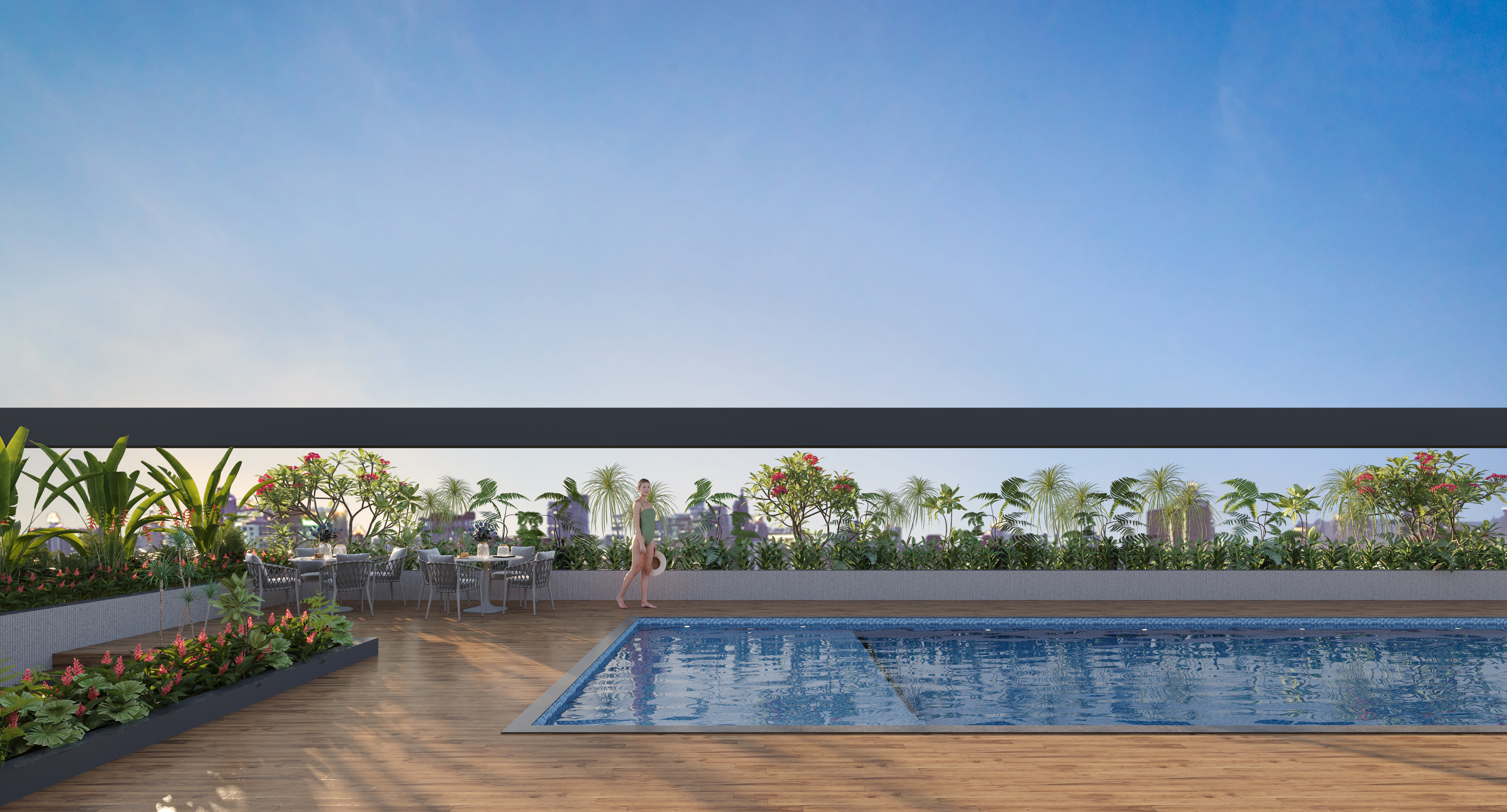 Swimming pool at Sun Garnet Keshav Nagar