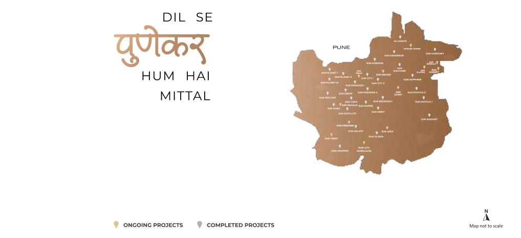 Dil Se Punekar, Hum Hai Mittal — map of Mittal Group projects across Pune