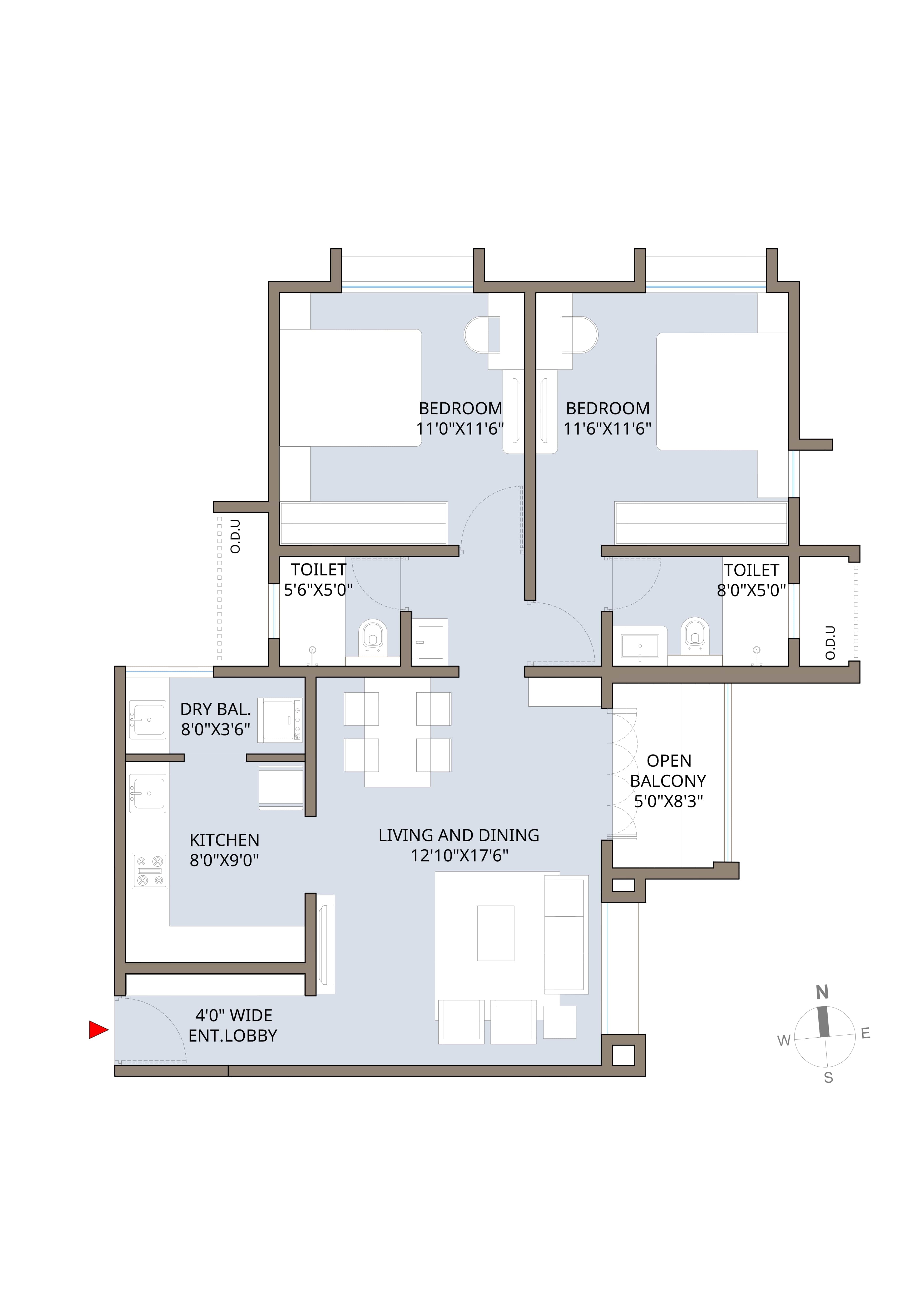 Sun-Orchid-floor-plan-1116-2BHK